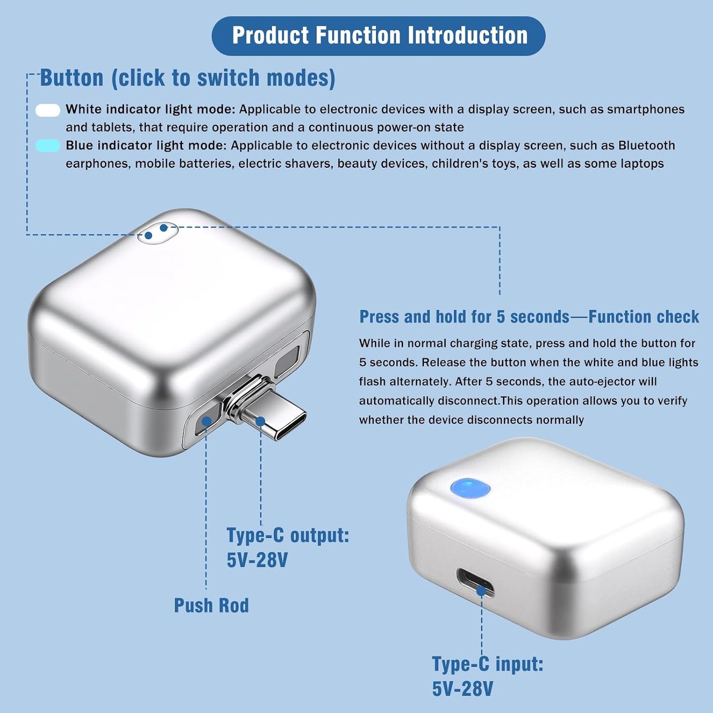 [Full Charge Disconnector AI Auto Cut Power & Unplug on Full Charge, PD 100W Fast Charging, Applicable to Various Electronic Devices Such as for Iphone/Android/Earphones