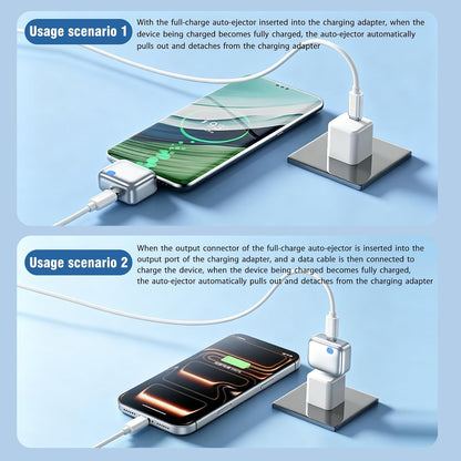[Full Charge Disconnector AI Auto Cut Power & Unplug on Full Charge, PD 100W Fast Charging, Applicable to Various Electronic Devices Such as for Iphone/Android/Earphones