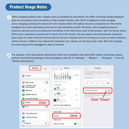 [Full Charge Disconnector AI Auto Cut Power & Unplug on Full Charge, PD 100W Fast Charging, Applicable to Various Electronic Devices Such as for Iphone/Android/Earphones